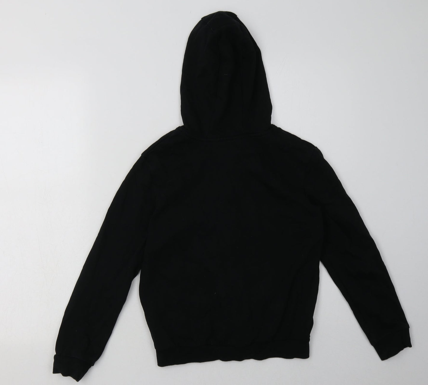 George Boys Black  Cotton Full Zip Hoodie Size 9-10 Years  Zip