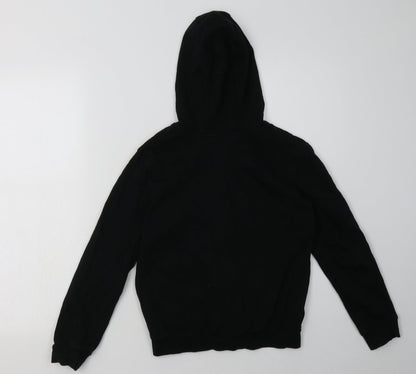 George Boys Black  Cotton Full Zip Hoodie Size 9-10 Years  Zip