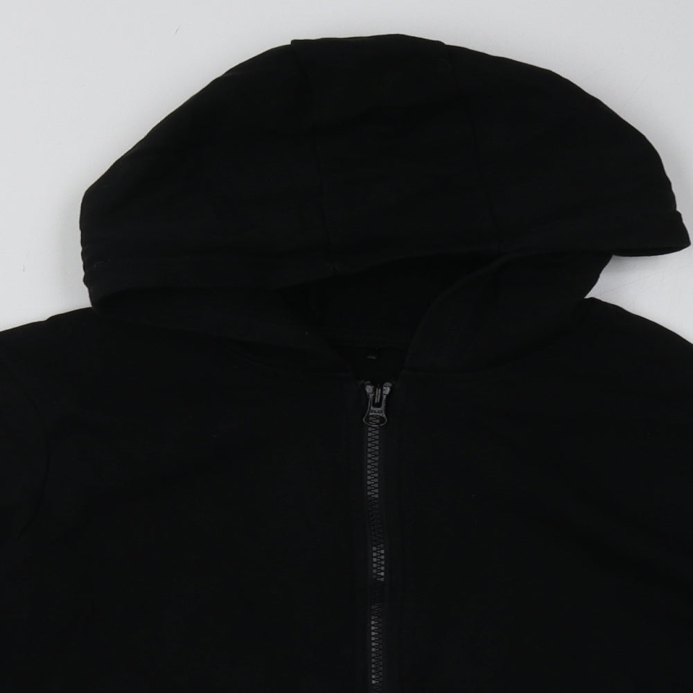 George Boys Black  Cotton Full Zip Hoodie Size 9-10 Years  Zip