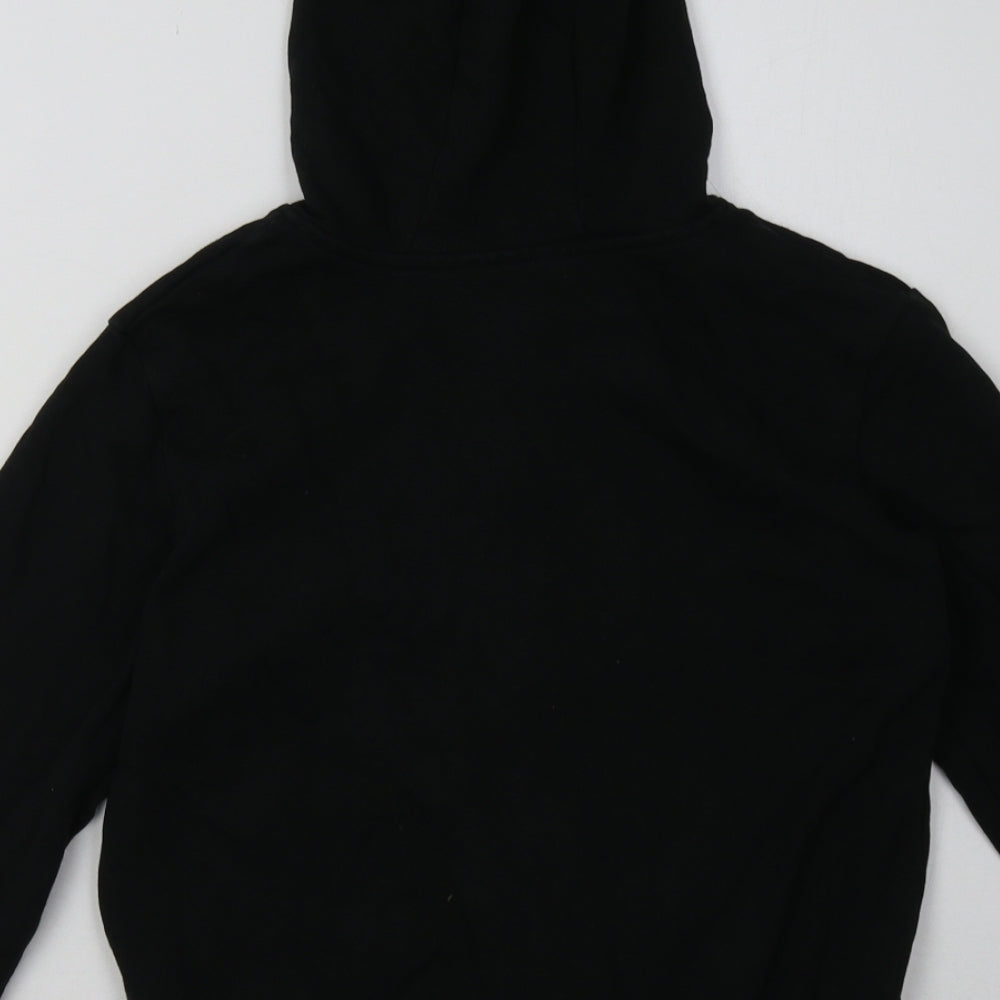 George Boys Black  Cotton Full Zip Hoodie Size 9-10 Years  Zip