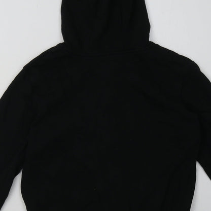 George Boys Black  Cotton Full Zip Hoodie Size 9-10 Years  Zip