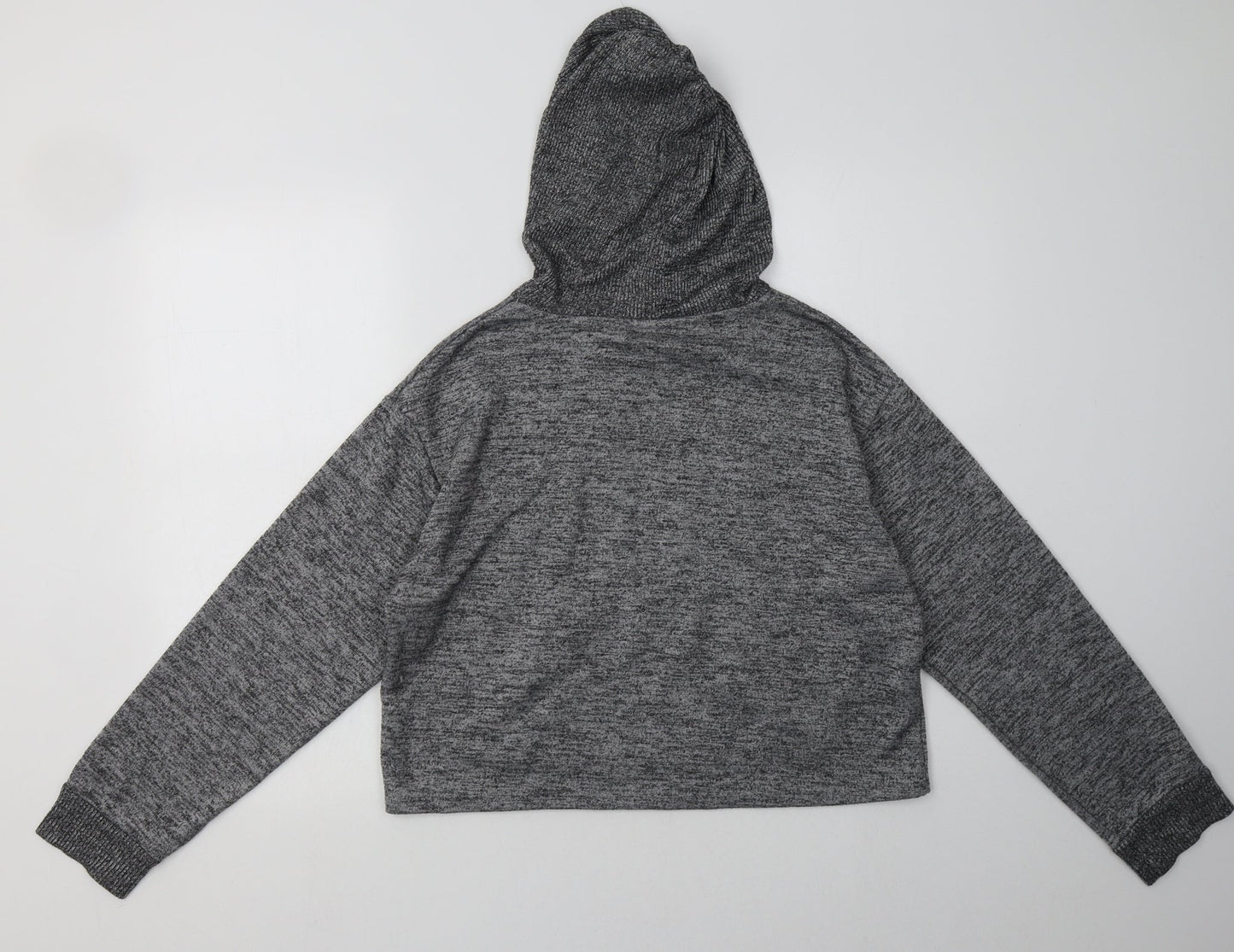 Primark Womens Grey  Polyester Pullover Hoodie Size M  Pullover - Cropped