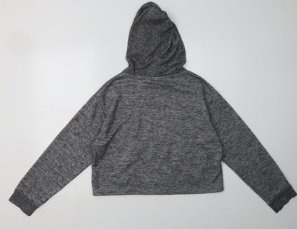 Primark Womens Grey  Polyester Pullover Hoodie Size M  Pullover - Cropped