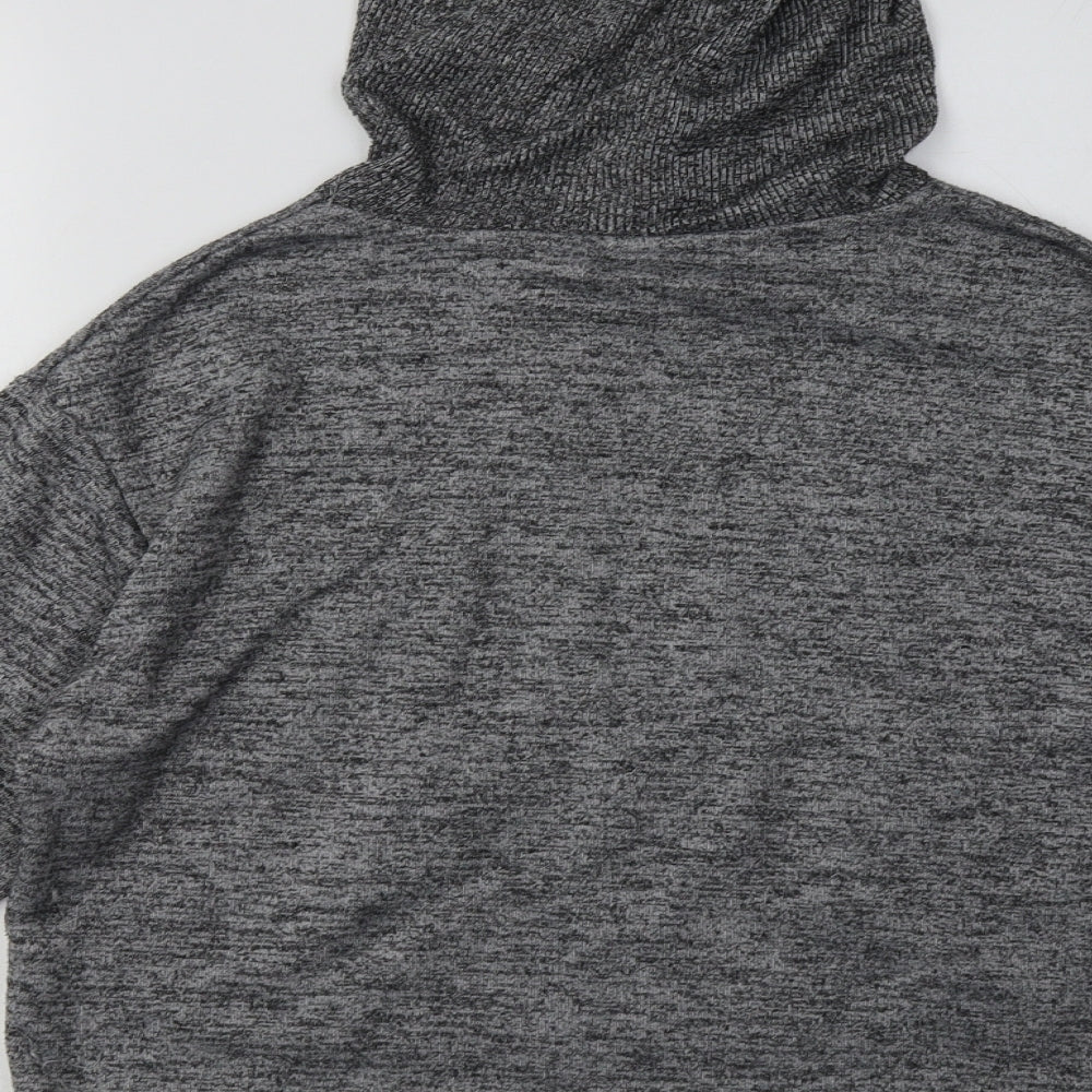 Primark Womens Grey  Polyester Pullover Hoodie Size M  Pullover - Cropped