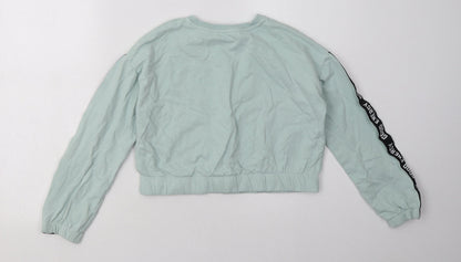 George Girls Green  Cotton Cape Sweatshirt Size 9-10 Years  Pullover - good energy