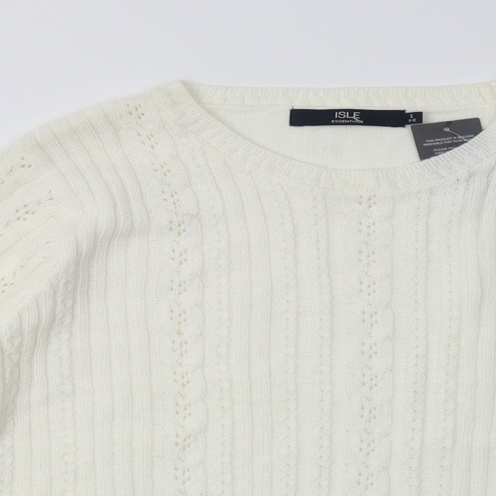 Womens UK Size S EWM White Pullover Sweatshirt