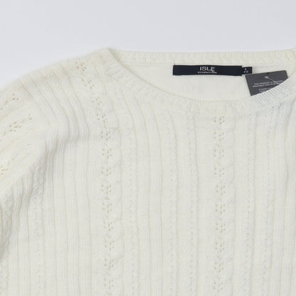 Womens UK Size S EWM White Pullover Sweatshirt