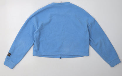 Stradivarius Womens Blue  Polyester Pullover Sweatshirt Size S  Pullover - Cropped