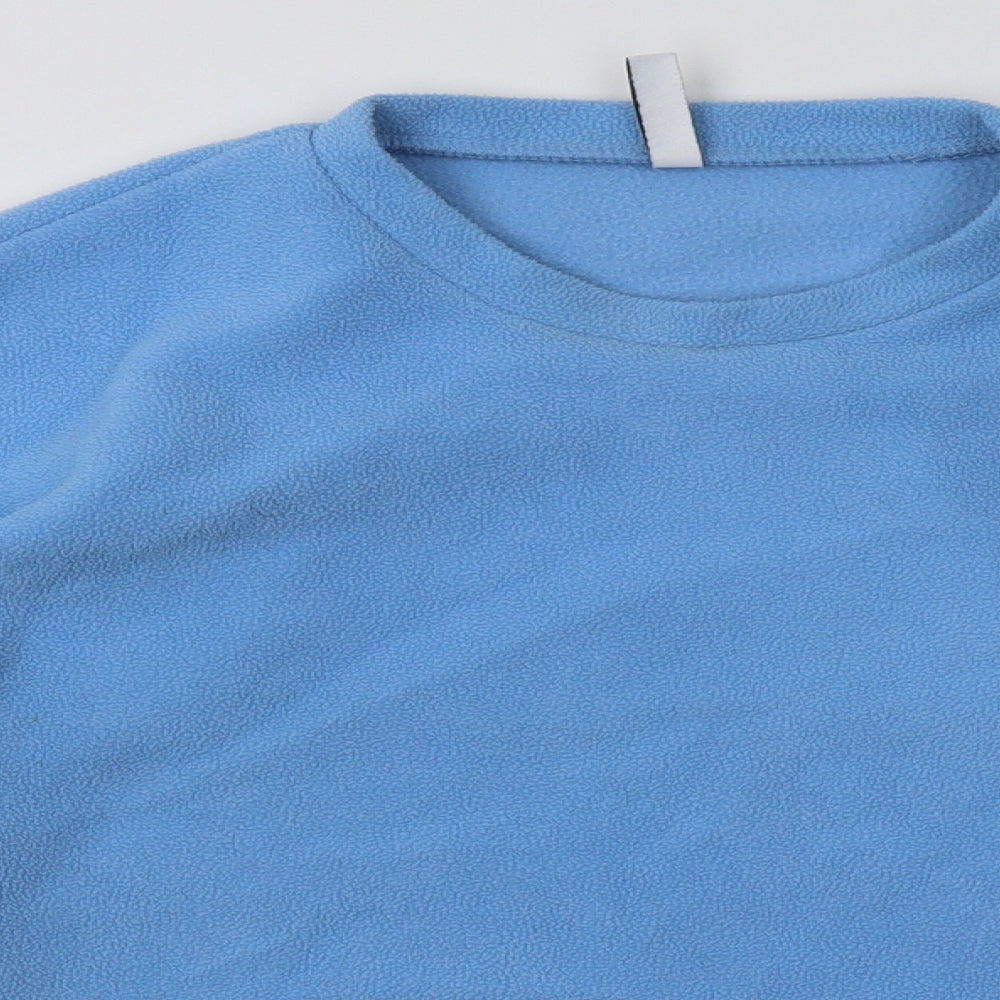 Stradivarius Womens Blue  Polyester Pullover Sweatshirt Size S  Pullover - Cropped
