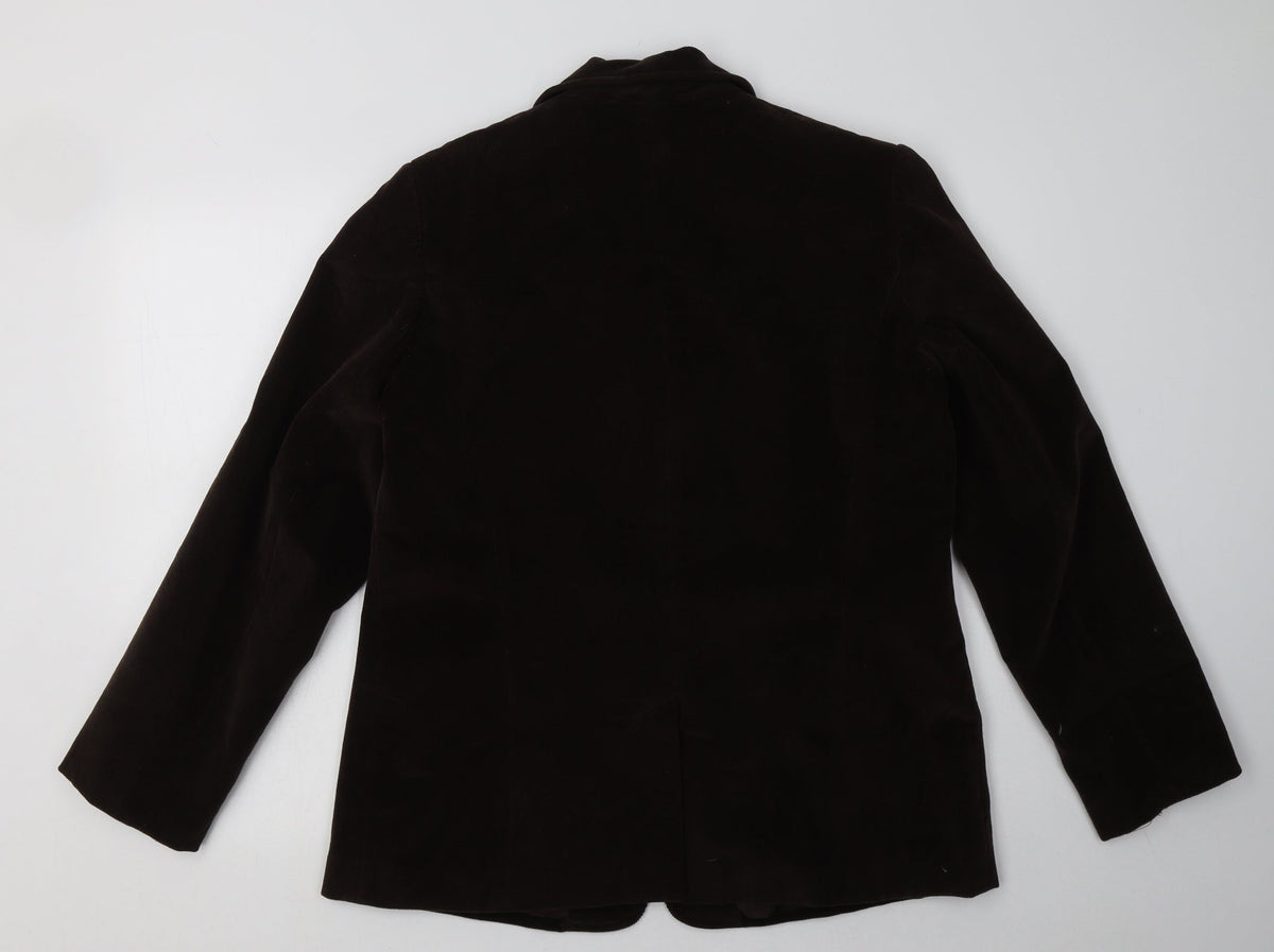 Back view of Rafaella women’s brown jacket blazer, size UK 14