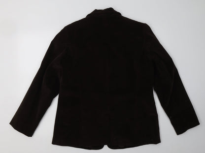 Back view of Rafaella women’s brown jacket blazer, size UK 14