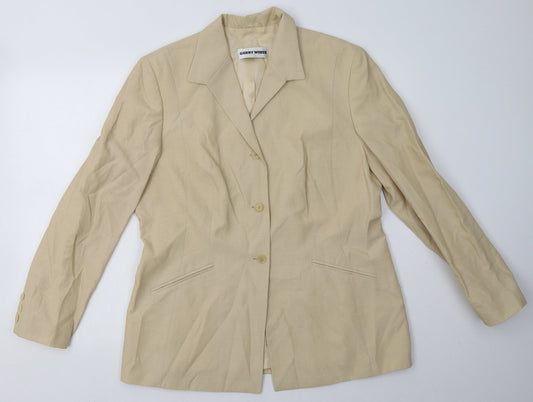 Gerry Weber Womens Beige   Jacket Blazer Size 14  Button