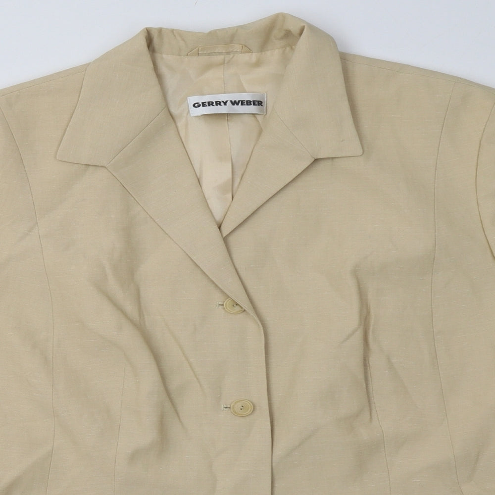Gerry Weber Womens Beige   Jacket Blazer Size 14  Button