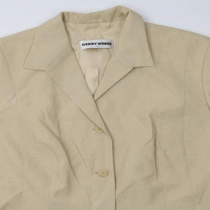 Gerry Weber Womens Beige   Jacket Blazer Size 14  Button