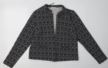 Matalan Womens Grey Geometric  Jacket Blazer Size 14