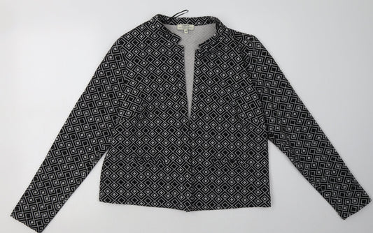 Matalan Womens Grey Geometric  Jacket Blazer Size 14