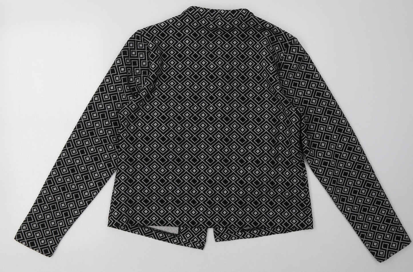 Matalan Womens Grey Geometric  Jacket Blazer Size 14
