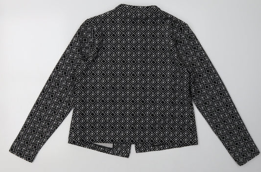 Matalan Womens Grey Geometric  Jacket Blazer Size 14