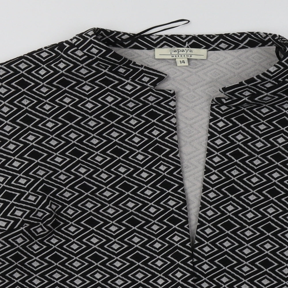 Matalan Womens Grey Geometric  Jacket Blazer Size 14