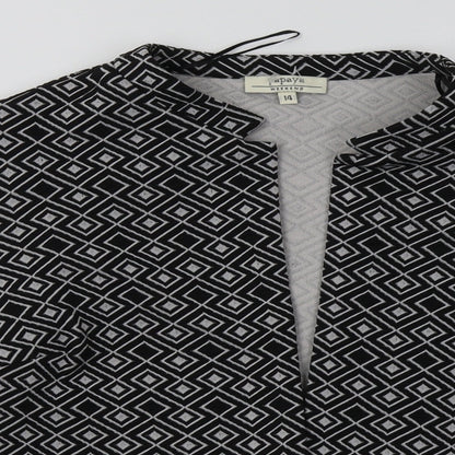 Matalan Womens Grey Geometric  Jacket Blazer Size 14