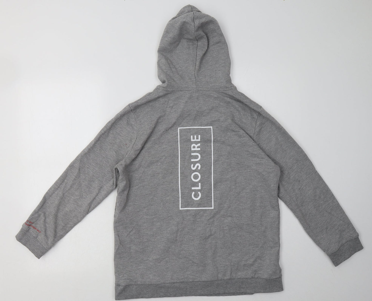 closure Womens Grey  Polyester Pullover Hoodie Size S  Pullover