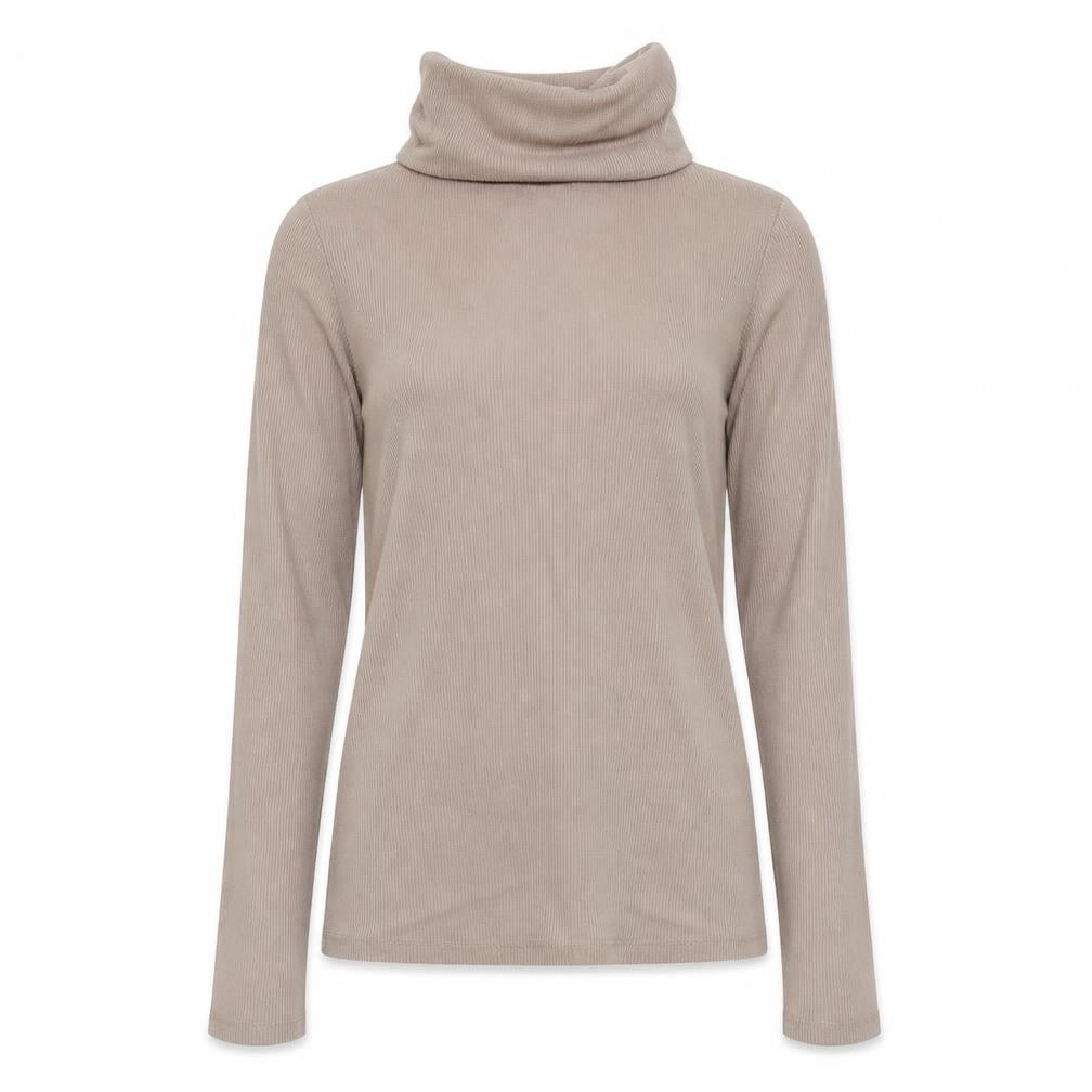 Front view of New Look women’s beige polyester pullover sweatshirt, size UK 10, pullover