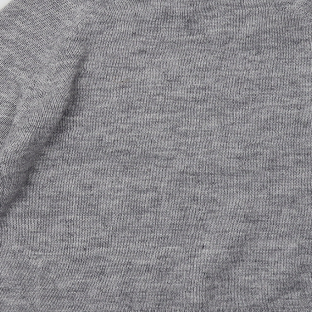 Brand and care label for lauren taylor women’s grey acrylic pullover sweatshirt, size M, pullover