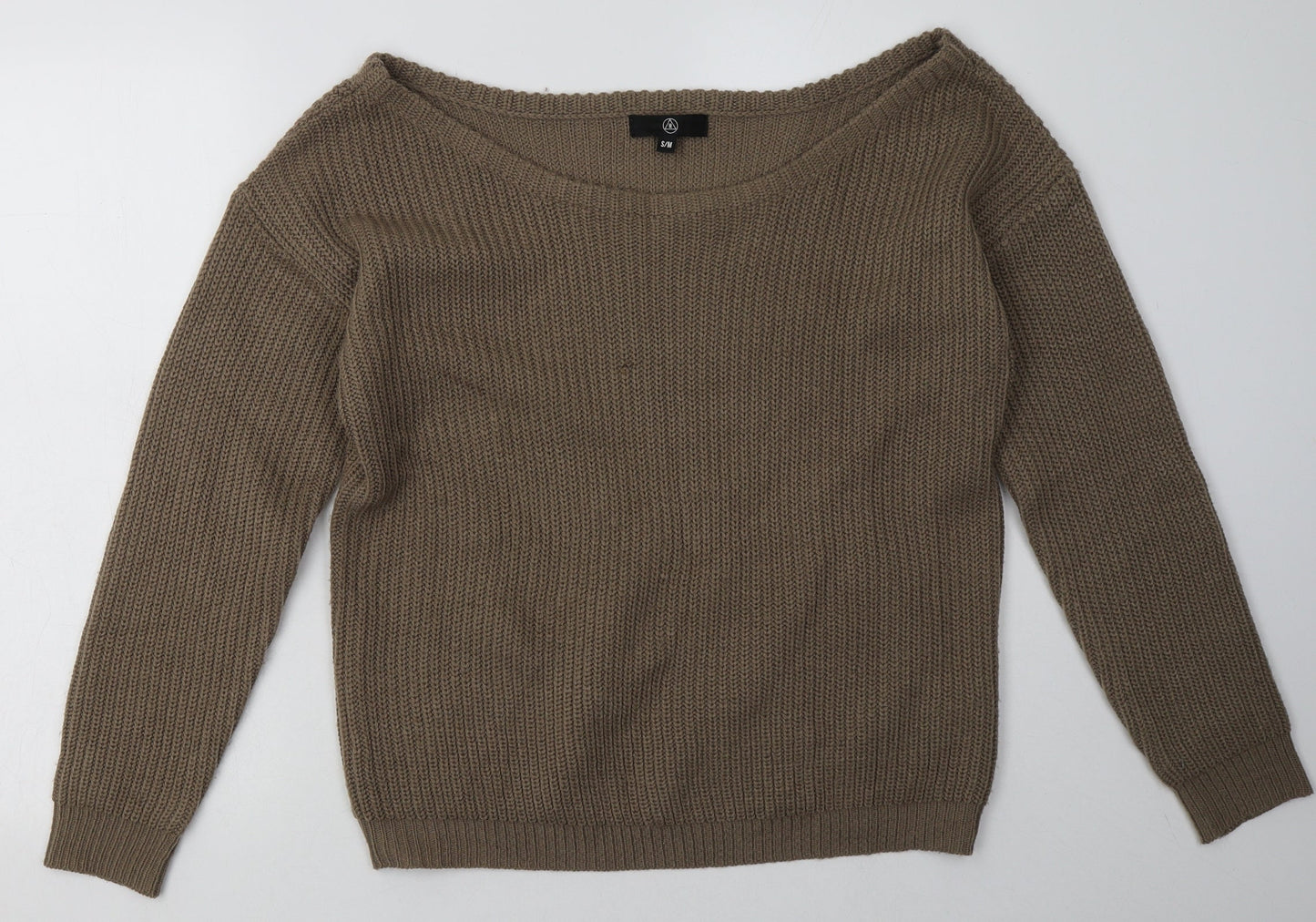 Missguided Womens Brown  Acrylic Pullover Sweatshirt Size M  Pullover