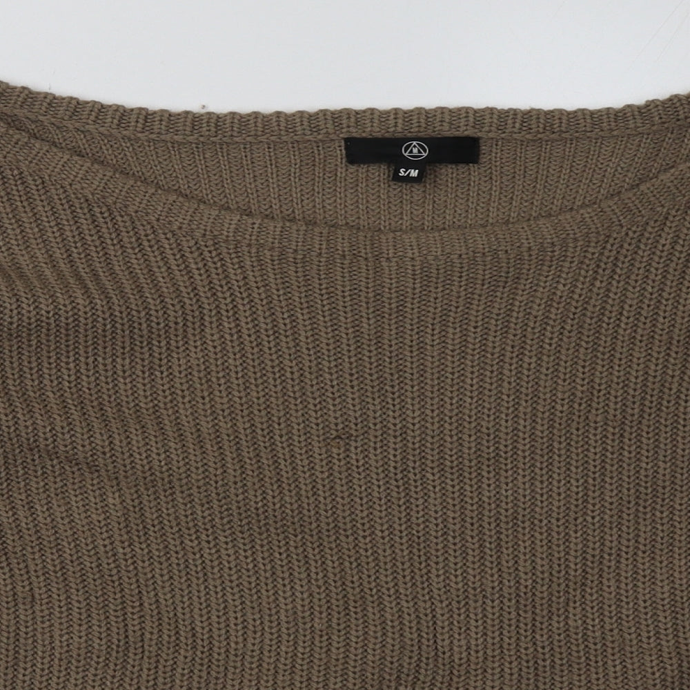 Missguided Womens Brown  Acrylic Pullover Sweatshirt Size M  Pullover