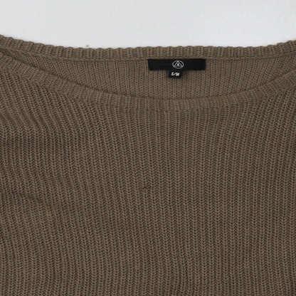 Missguided Womens Brown  Acrylic Pullover Sweatshirt Size M  Pullover