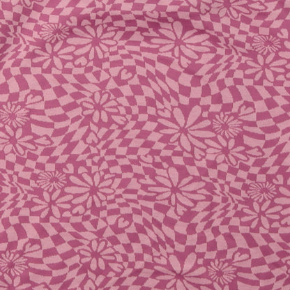 Primark Womens Pink Floral Viscose Cropped T-Shirt Size M Crew Neck