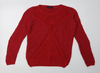 Womens UK Size 8 Marks and Spencer Red Pullover Sweatshirt