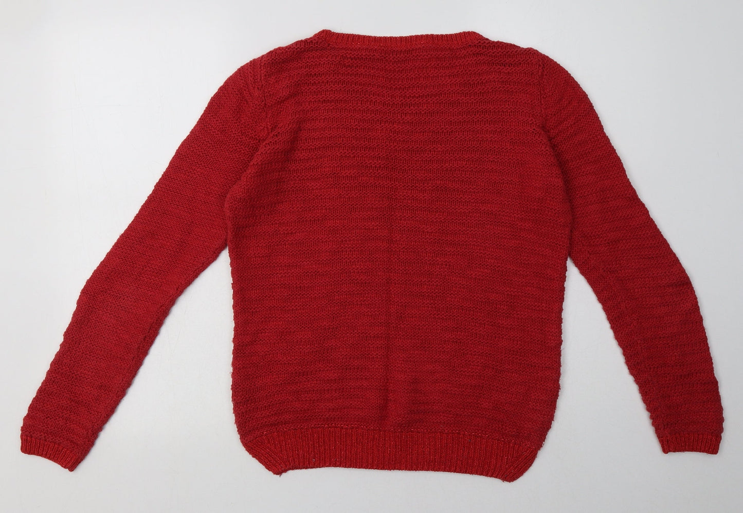 Womens UK Size 8 Marks and Spencer Red Pullover Sweatshirt