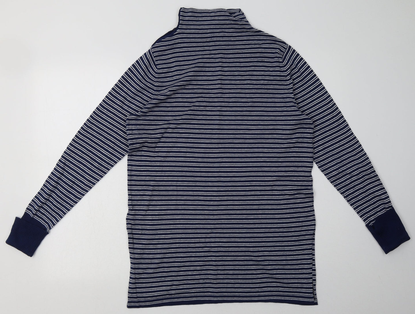 Aspen Womens Blue Striped Cotton Jumper Dress  Size M  Halter Pullover