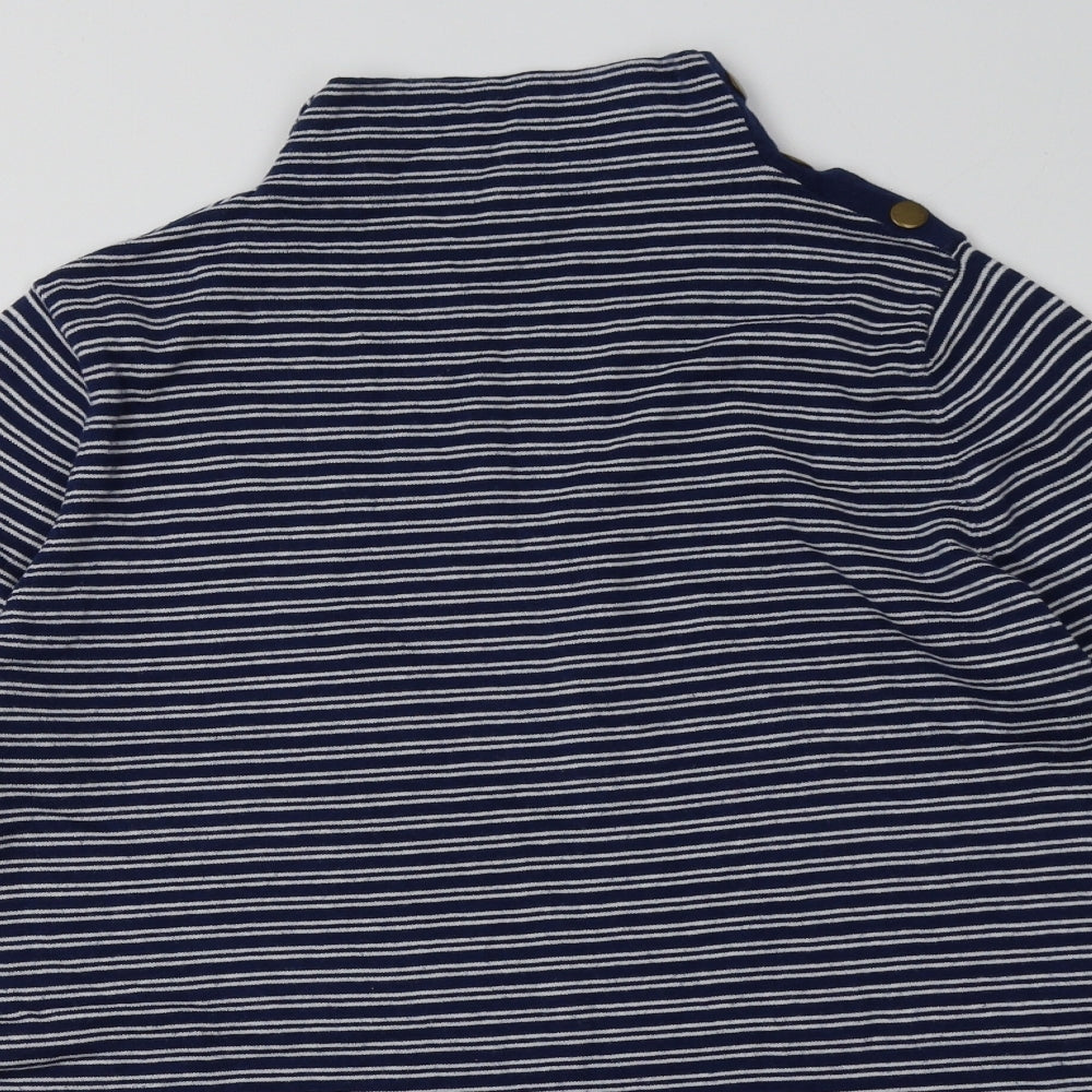 Aspen Womens Blue Striped Cotton Jumper Dress  Size M  Halter Pullover