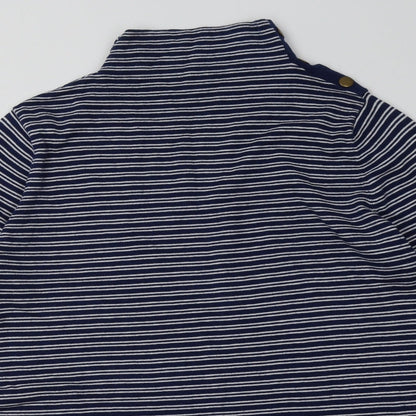 Aspen Womens Blue Striped Cotton Jumper Dress  Size M  Halter Pullover