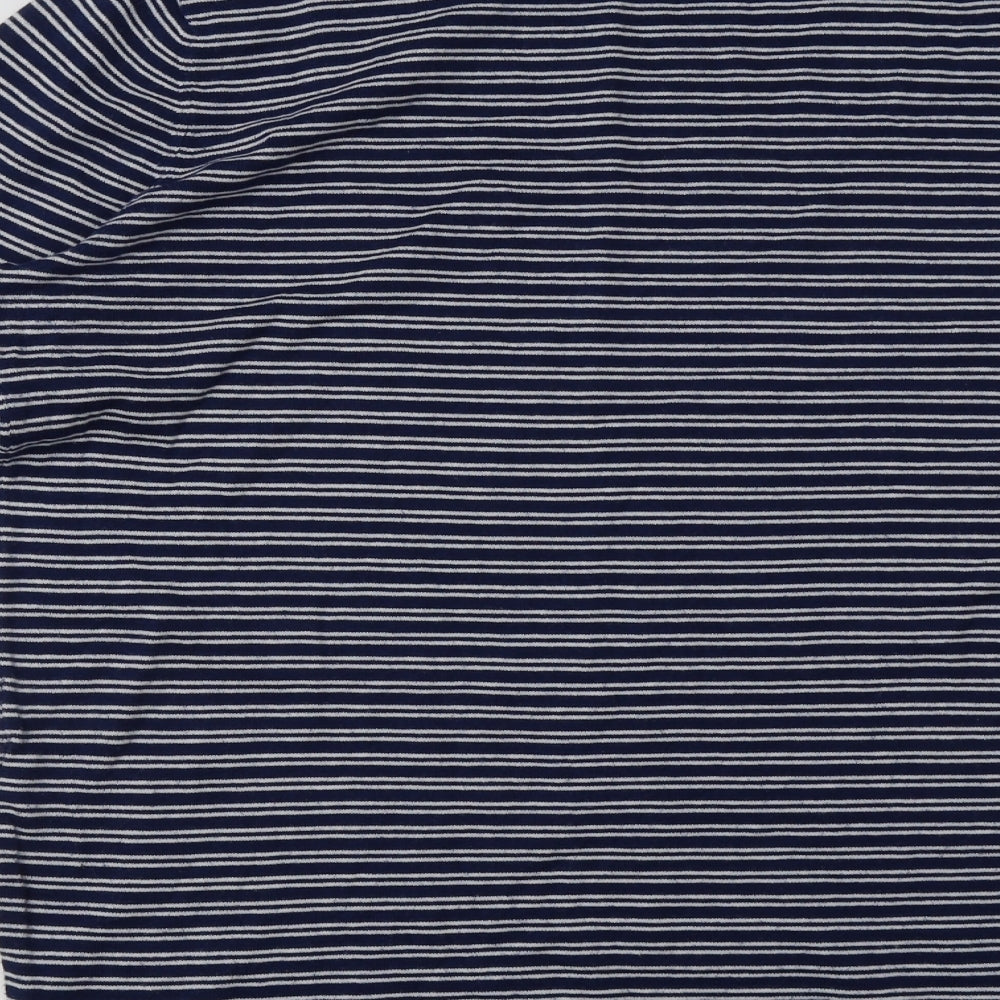 Aspen Womens Blue Striped Cotton Jumper Dress  Size M  Halter Pullover