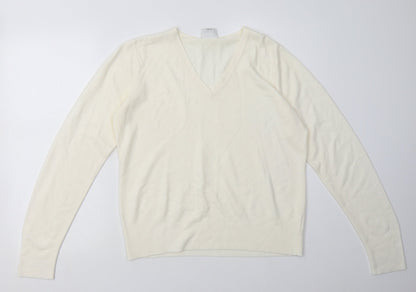 Womens UK Size 16 NEXT White Pullover Sweatshirt