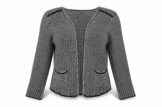 Front view of w women’s gold jacket, size M