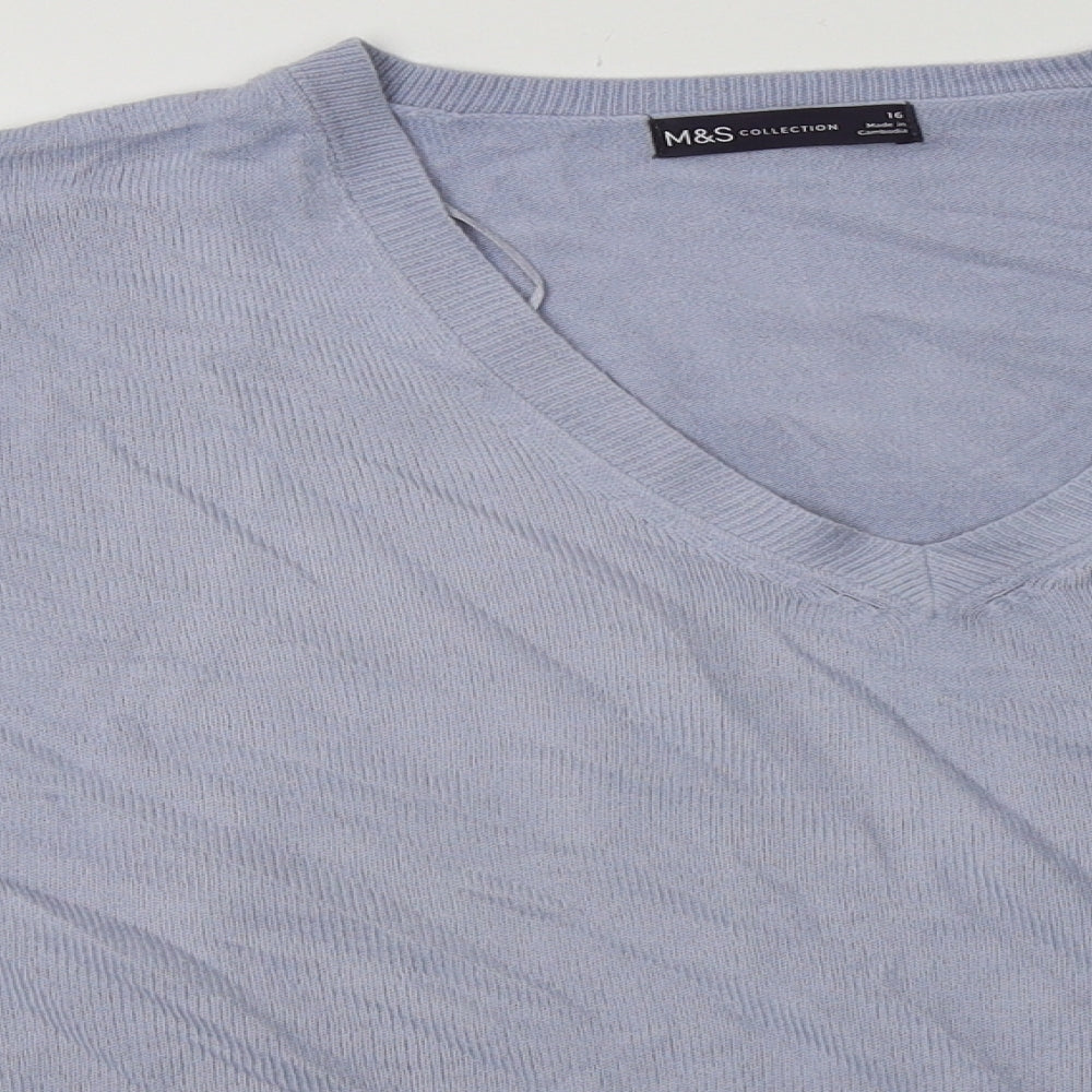 Womens UK Size 16 Marks and Spencer Blue Pullover Sweatshirt