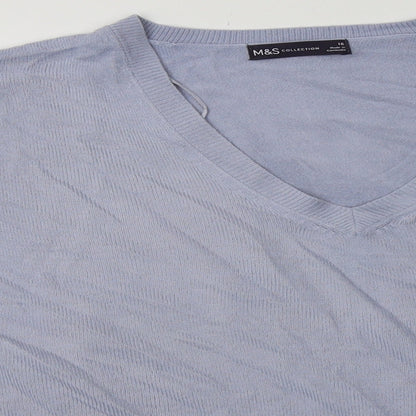 Womens UK Size 16 Marks and Spencer Blue Pullover Sweatshirt
