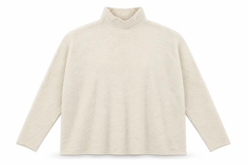 Front view of Phase Eight women’s white polyamide pullover sweatshirt, size M, pullover