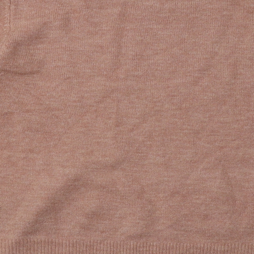Oasis Womens Pink Geometric Acrylic Pullover Sweatshirt Size M  Pullover - Star Print
