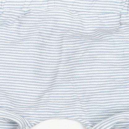NEXT Boys Blue Striped Cotton Cropped Trousers Size 6-9 Months