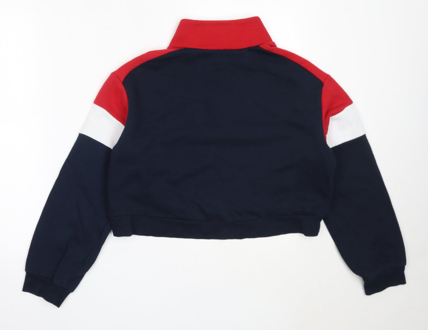 H&M Womens Blue  Cotton Henley Sweatshirt Size S