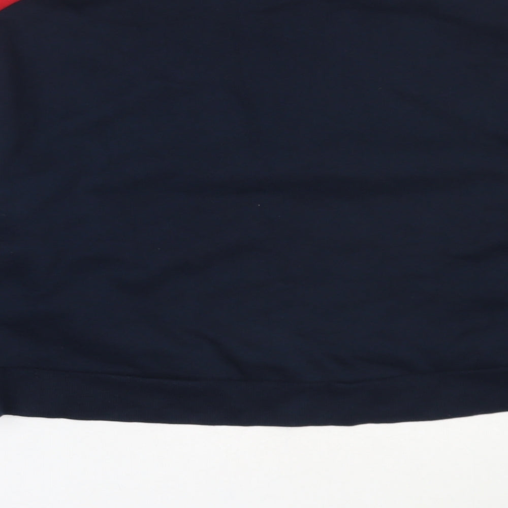 H&M Womens Blue  Cotton Henley Sweatshirt Size S