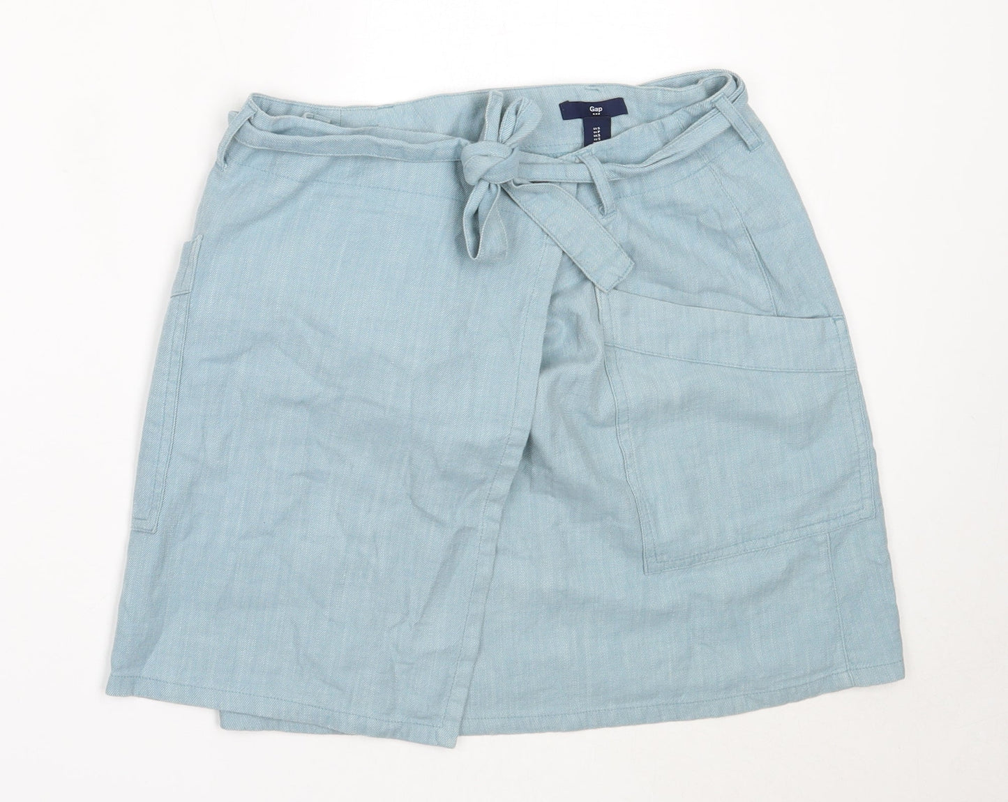 Gap Womens Blue  Cotton Mini Skirt Size S
