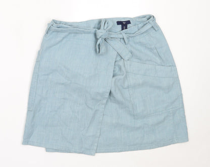 Gap Womens Blue  Cotton Mini Skirt Size S