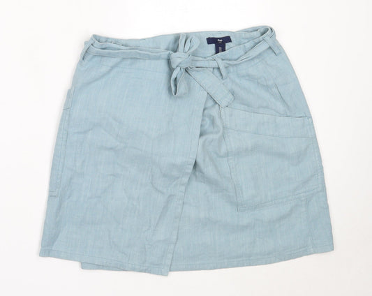 Gap Womens Blue  Cotton Mini Skirt Size S