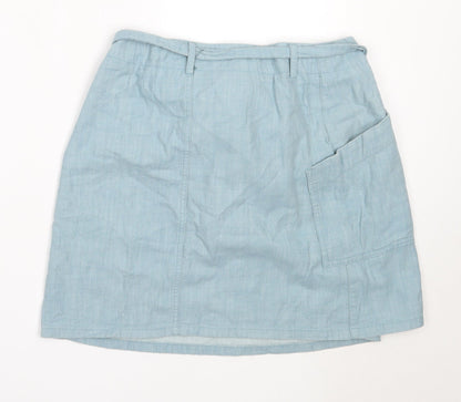 Gap Womens Blue  Cotton Mini Skirt Size S